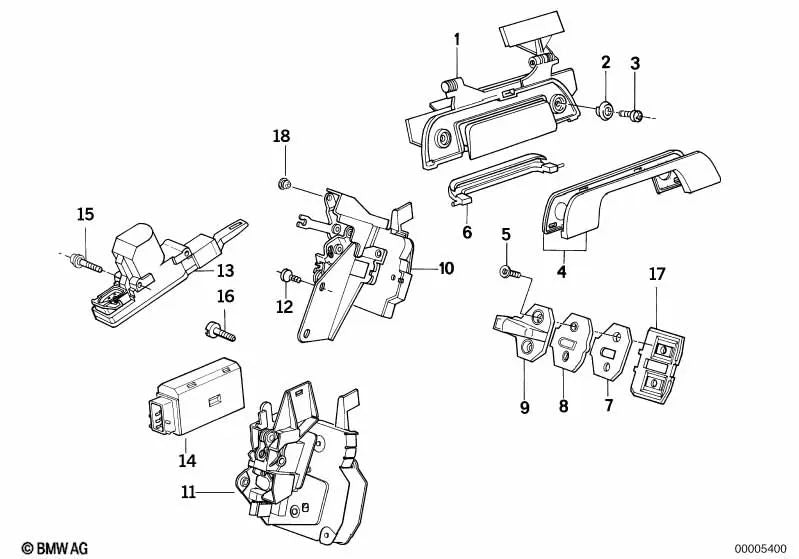 Embellecedor trasero para BMW E36, E34 (OEM 51228119076). Original BMW.