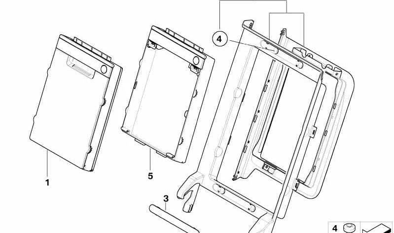 Cubre Placa para BMW E81, E82, E87, E90, E91, E92 (OEM 52207142264). Original BMW