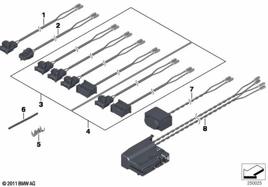 Cable de Reparación Airbag para BMW X3 F25, X4 F26 (OEM 61119381691). Original BMW.