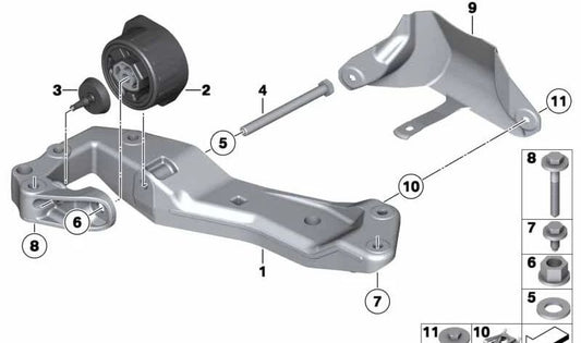 Supporto di raffreddamento OEM 22326791220 per BMW F07, F10, F06, F12, F13, F01, F02. BMW originale