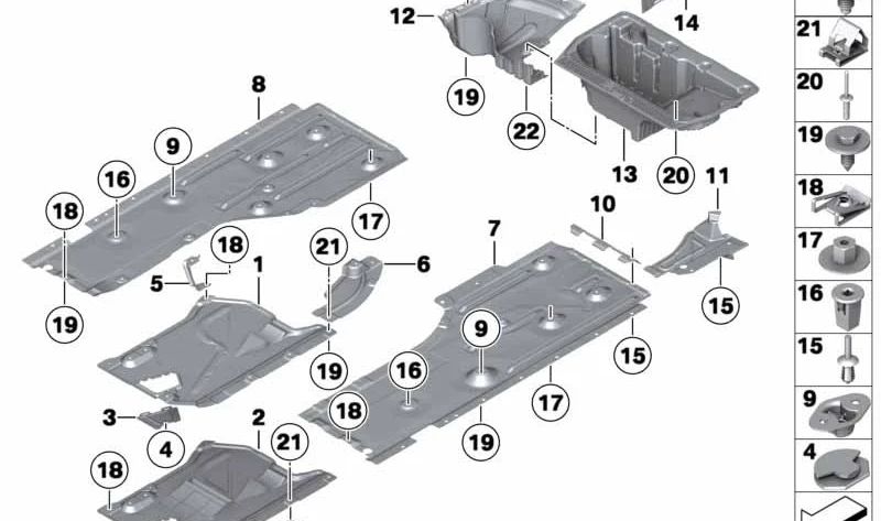 Revestimiento del Suelo con Filtro de Carbón Activo para BMW E84 (OEM 51752990569). Original BMW