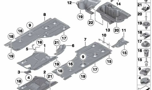 Tuerca de C-Clip con Cubierta para BMW E84 (OEM 07147329657). Original BMW