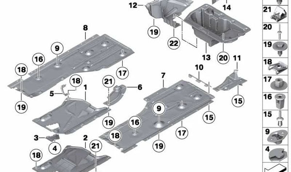 Extensión de Revestimiento Inferior derecha para BMW E84 (OEM 51752991166). Original BMW