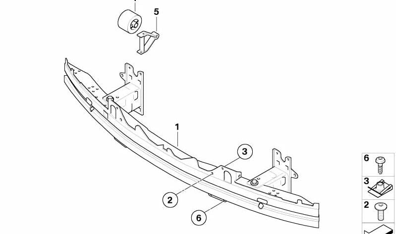 Soporte para BMW E65 Serie 7 (OEM 51117142225). Original BMW