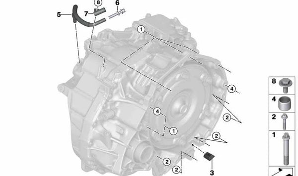 Soporte para conducto de ventilación OEM 24148642589 para BMW F52, F45, F46, F48, F49, F39. Original BMW