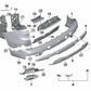 Hintere grundierte Abschlepphakenkappe für BMW X5 G05, G05N (OEM 51128498994). Original BMW.