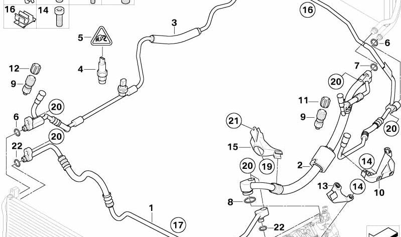 Tornillo de cilindro OEM 07119902815 para BMW Serie 1 E82, E88; Serie 3 E90, E91, E92, E93; Serie 5 E60, E61; Serie 6 E63, E64. Original BMW.