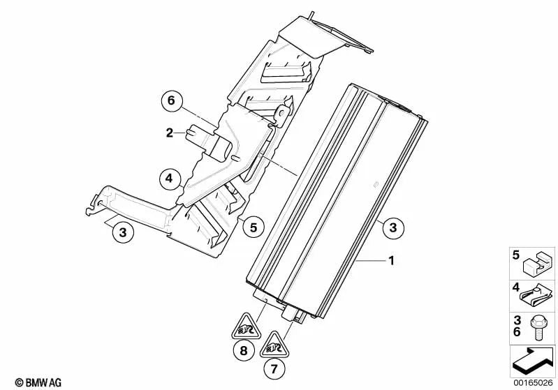 Individueller Audiosystemverstärker für BMW X5 E70, E70N X6 Serie E71, E72 (OEM 65128054812). Original BMW.