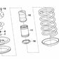 Soporte de copelas OEM 31331139484 con corrección de caída para BMW E30, E28, E34, E24, Z1. Original BMW.