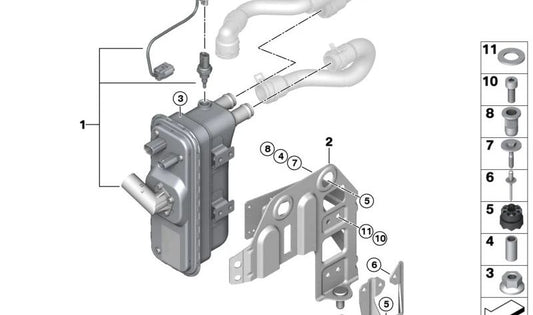 Soporte Calentador Instantáneo Eléctrico para BMW i I12, I15 (OEM 64129305843). Original BMW