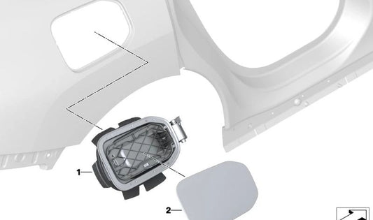 Tapa de Cubierta de Carga para BMW i I20 (OEM 51177953712). Original BMW.