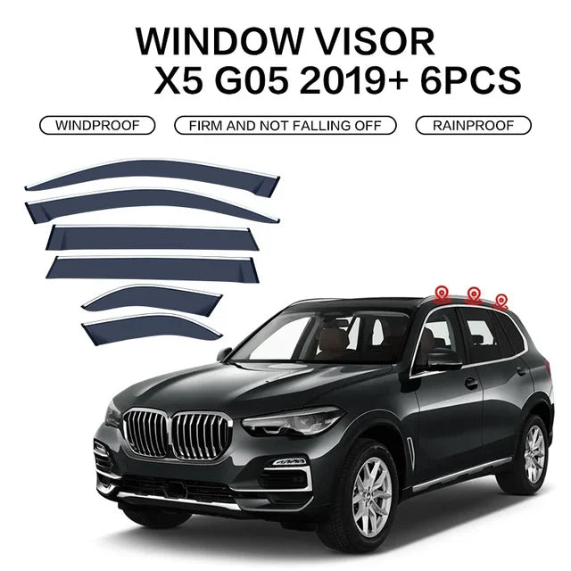 Deflectores de Aire / Visera de Ventana para BMW X5 E53, E70, F15 y G05