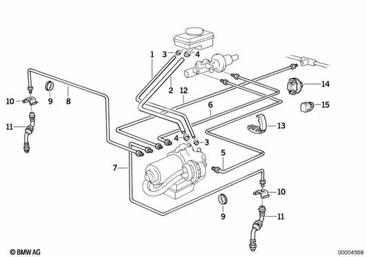 Manguera para BMW Serie 3 E36 (OEM 34321160830). Original BMW.