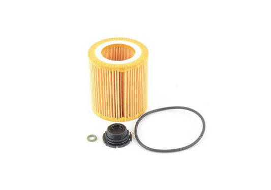 Oil Filter Assembly for BMW 1 Series F20, F21; 2 Series F22, F23; 3 Series F30, F31, F34, F35; 4 Series F32, F33, F36; 5 Series F07N, F10, F11, F18; X1 E84; Z4 E89 (OEM 11427953125). Original BMW.