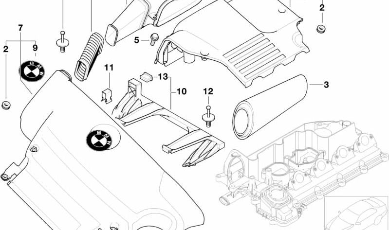 Fuelle para BMW Serie 3 E46 (OEM 13712247406). Original BMW