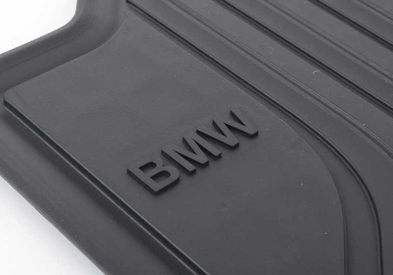 Juego de alfombrillas de goma BMW BASIS traseras antracita para BMW F34  . Original BMW