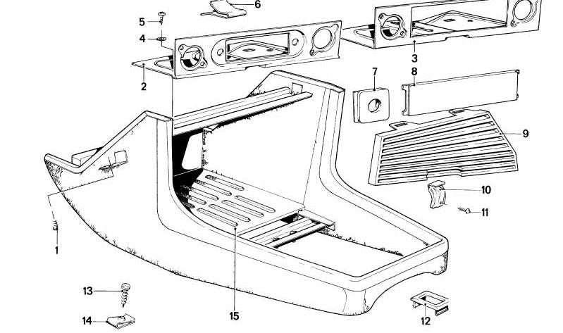 Soporte para paragolpes OEM 51161361811 para BMW E24. Original BMW.