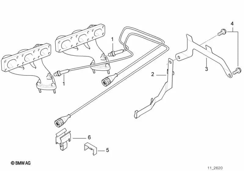 Lambda probe for BMW E36, E39, E38 (OEM 11781427884). Genuine BMW.