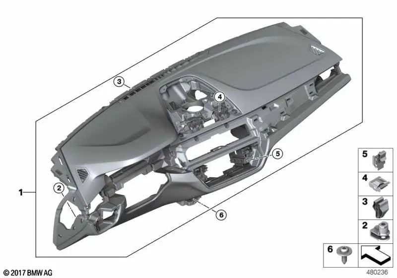 Instrumententafel Head-Up Display für BMW G30, G30N, G31, G31N (OEM 51459868767). Original BMW.