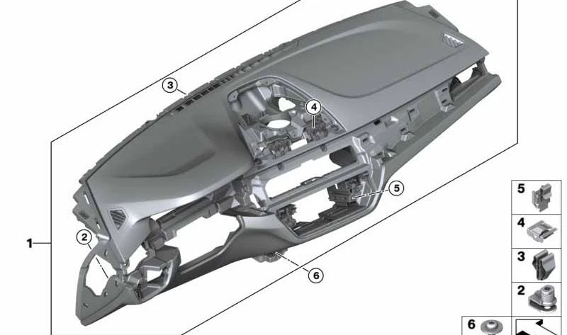 Tablero de instrumentos para BMW G30, G31 (OEM 51459868754). Original BMW