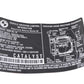 Placa de advertencia de gases de escape para BMW Serie 5 E39 (OEM 71227833711). Original BMW