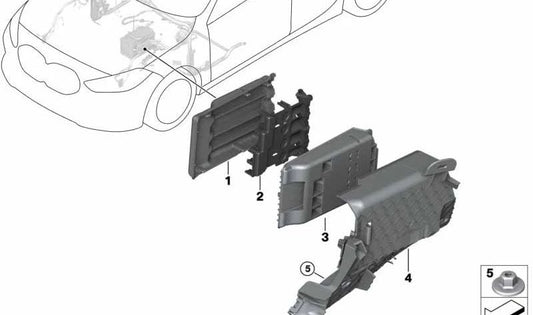 B+ OEM -Distributorunterstützung 6114802006 für BMW F40, F44. Original BMW.