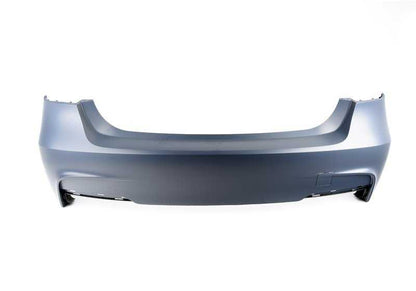 Rear bumper trim primed for BMW 3 Series F30, F35 (OEM 51128056497). Original BMW