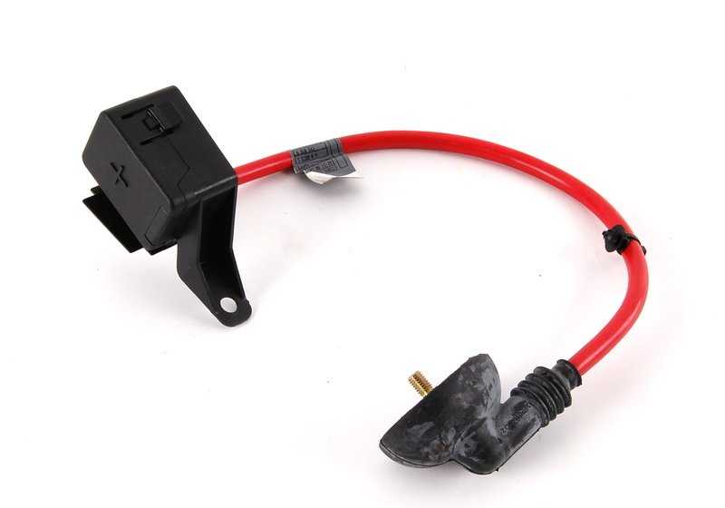 Positive battery cable for BMW 3 Series E46, X3 E83 (OEM 61136910539). Original BMW.