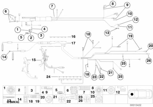 Steckergehäuse für BMW (OEM 12521724066). Original BMW