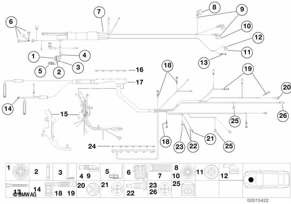 Carcasa de Conector para BMW (OEM 12521724066). Original BMW