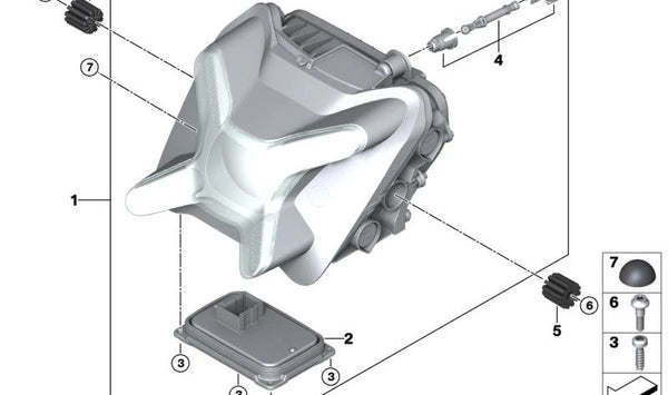 Tope de goma para BMW E81, E87, E87N, F10, F18, F12, G11, G12, I12, I15, K80, K81, K82, K51, K69 (OEM 63217173556). Original BMW