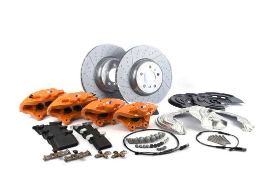 M Performance Brake System 18" for BMW 1 Series F20, F21, 2 Series F22, F23, 3 Series F30, F31, F34, 4 Series F32, F33, F36 (OEM 34112450470). Original BMW.