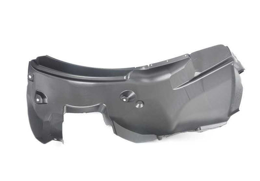 Cubierta del paso de rueda delantero izquierdo para BMW E88 (OEM 51717166243). Original BMW