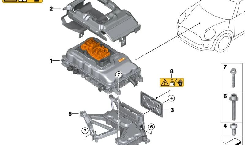 Aislamiento acústico para BMW I01, I01N y MINI F56E, F56F, F57F (OEM 17738605844). Original BMW