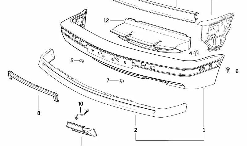 Condotto d'aria OEM 51712232435 per BMW E34. BMW originale.