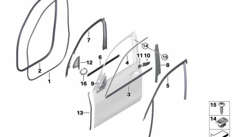 Tapa exterior del canal para BMW X6 F96, G06 (OEM 51337446191). Original BMW