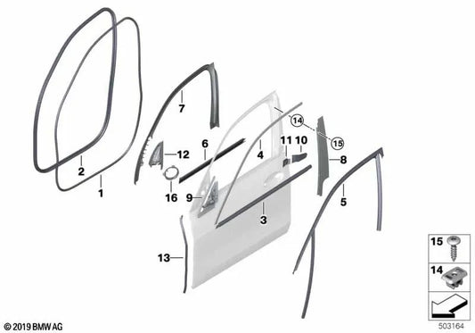 Copertura esterna della Zócalo per BMW X7 G07 (OEM 51337428673). BMW originale