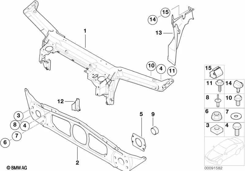 Querverbindung per BMW E46 (OEM 51717111694). BMW originale