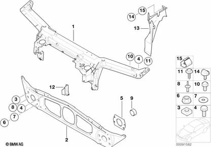 Querverbindung para BMW E46 (OEM 51717111694). Original BMW