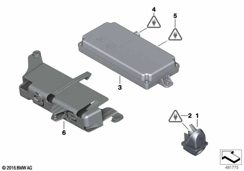 Reversing camera for BMW 2 Series F22N, F23N, F87N, 3 Series F30N, F34N, F35N, F80N, 4 Series F32N, F36N, F82N (OEM 66539475684). Original BMW