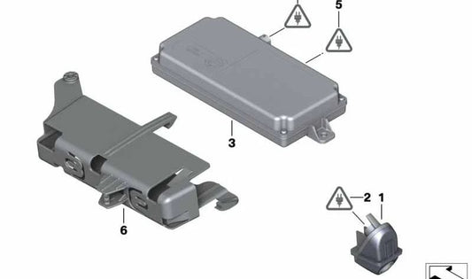 Unidad de Control Cámara de Reversa para BMW F20, F21, F22, F23, F30, F31, F34, F35, F07, F10, F11, F18, F06, F12, F13, F01, F02, F04, F25 (OEM 66536994555). Original BMW