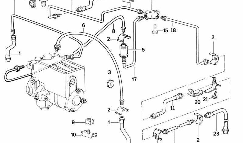 Manguera de freno para BMW (OEM 34321159887). Original BMW