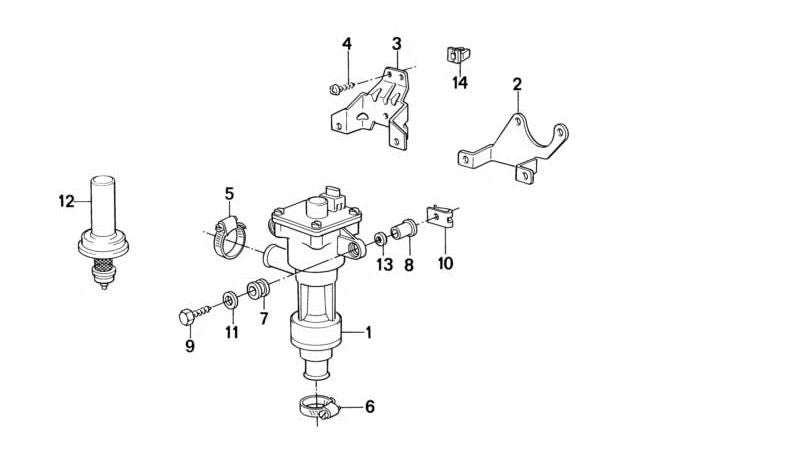 Remache de tubo para BMW E28, E24 (OEM 07119949634). Original BMW