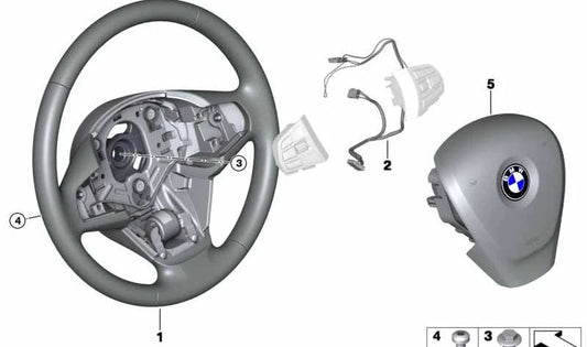 Volante de Cuero para BMW F15, F16 (OEM 32306881302). Original BMW