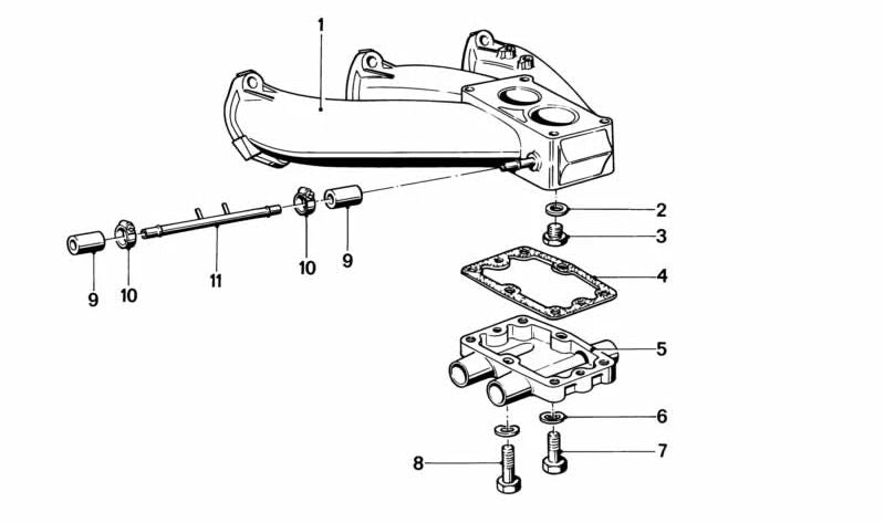 Junta sin asbesto para BMW Serie 5 E12 (OEM 11619065674). Original BMW