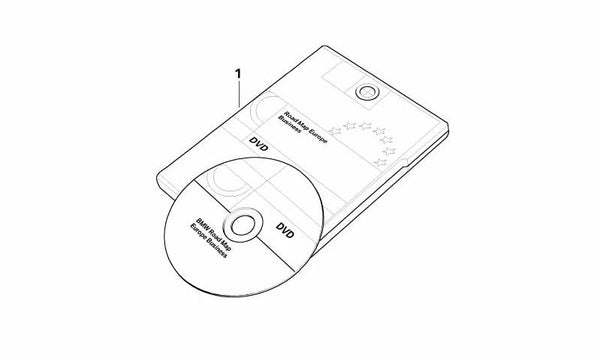 DVD de Actualización Road Map Europa para BMW E81, E82, E87, E88, E90, E91, E92, E93, E60, E61, E63, E64, X5 E70, X6 E71 (OEM 65902465032). Original BMW