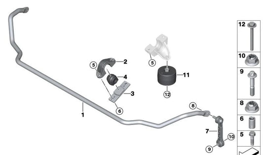 Vibration Damper for BMW 5 Series G30, G31, 7 Series G12N, G70 (OEM 33506861487). Original BMW.