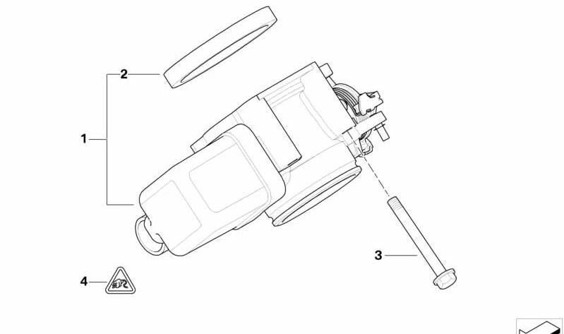 Hex bolt with washer for BMW E46, E90, E91, E92, E93, E39, E60, F10, F11, E63, E64, E38 (OEM 07119903867). Genuine BMW