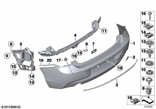 Decorative molding for BMW F20, F21 (OEM 51127273796). Genuine BMW