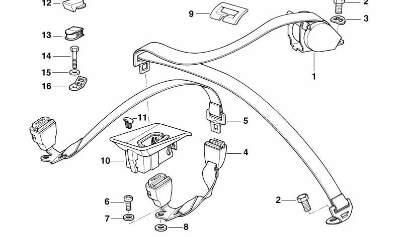 Cover cap for BMW Series 5 E34 (OEM 72118189640). Genuine BMW.